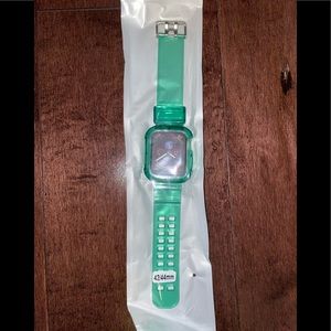 Plastic apple Iwatch band clear green size 42/44 mm